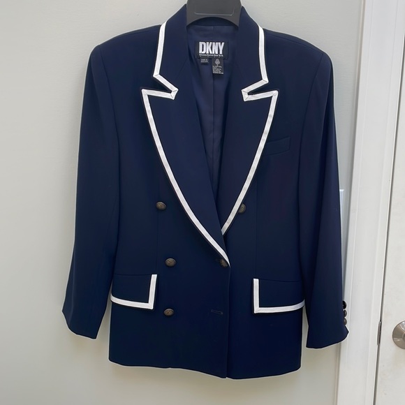 Dkny Jackets & Blazers - Dkny navy wool blazer double breasted size 6